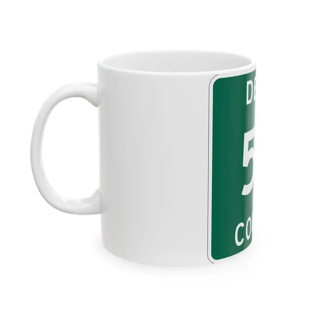Michigan 511 Delta County (Michigan) (Road Sign) White Coffee Mug - Go Mug Yourself
