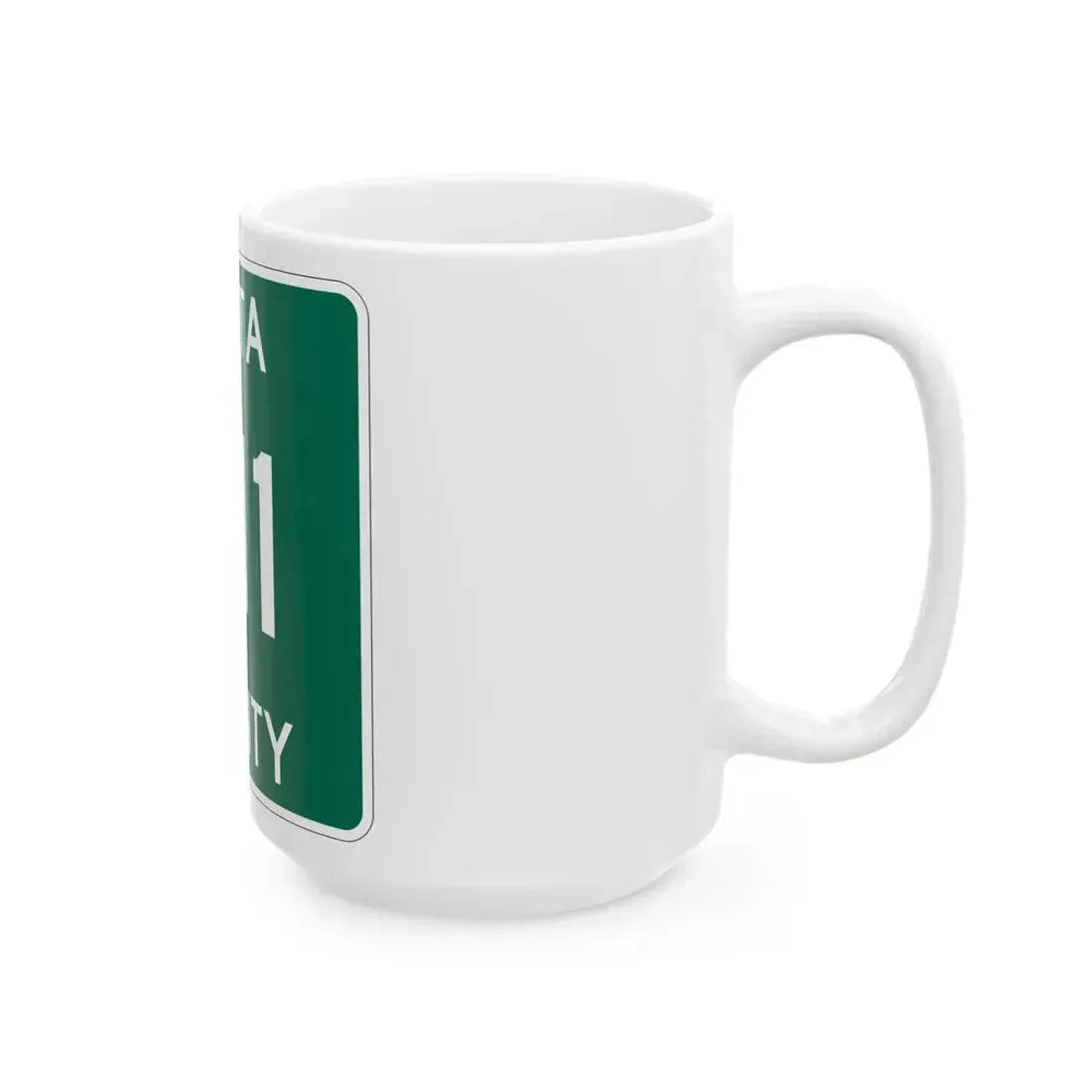Michigan 511 Delta County (Michigan) (Road Sign) White Coffee Mug - Go Mug Yourself