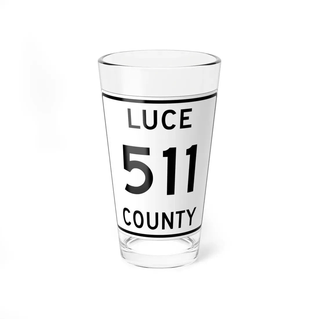 Michigan 511 Luce County (Michigan) (Road Sign) Pint Glass 16oz 16oz - Go Mug Yourself