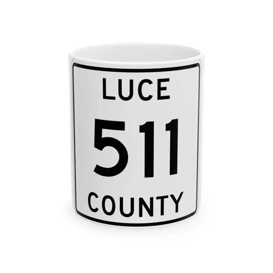 Michigan 511 Luce County (Michigan) (Road Sign) White Coffee Mug 11oz - Go Mug Yourself