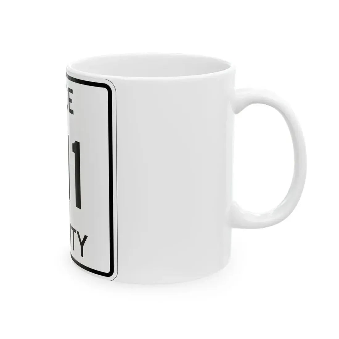 Michigan 511 Luce County (Michigan) (Road Sign) White Coffee Mug - Go Mug Yourself