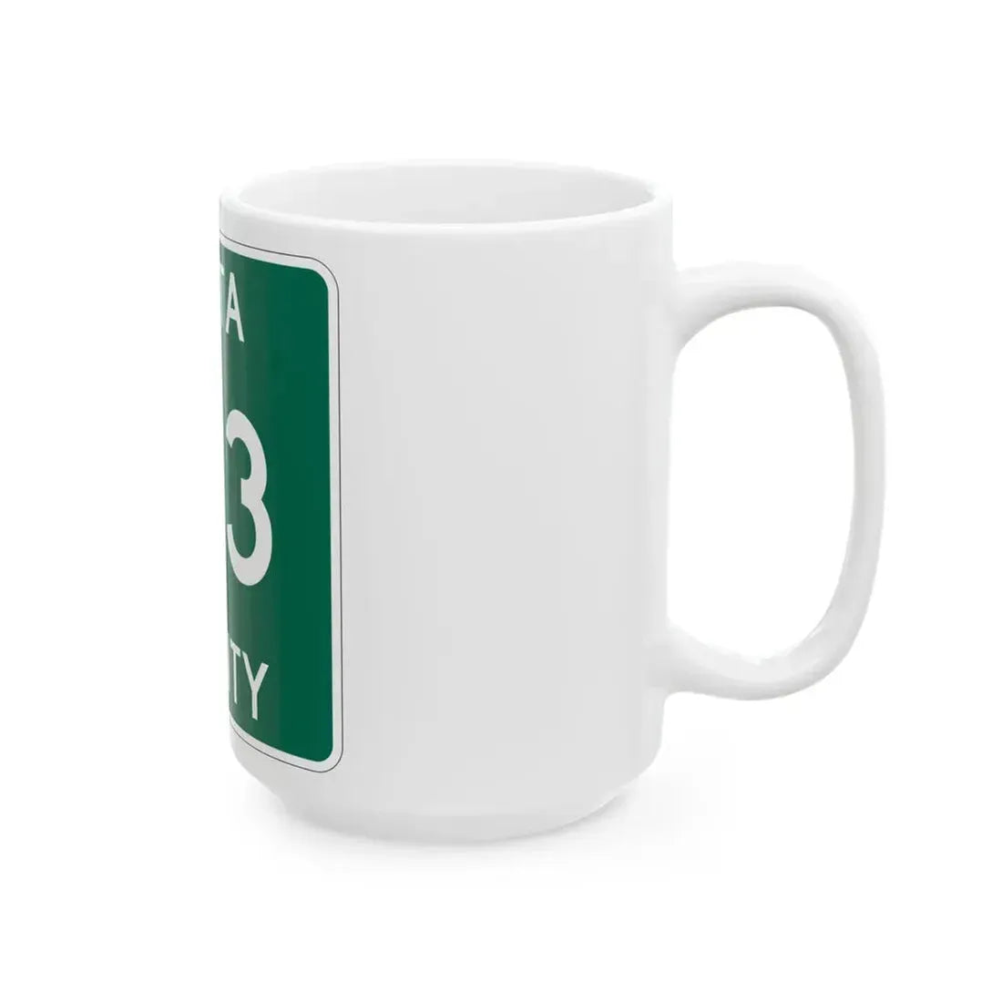 Michigan 513 Delta County (Michigan) (Road Sign) White Coffee Mug - Go Mug Yourself