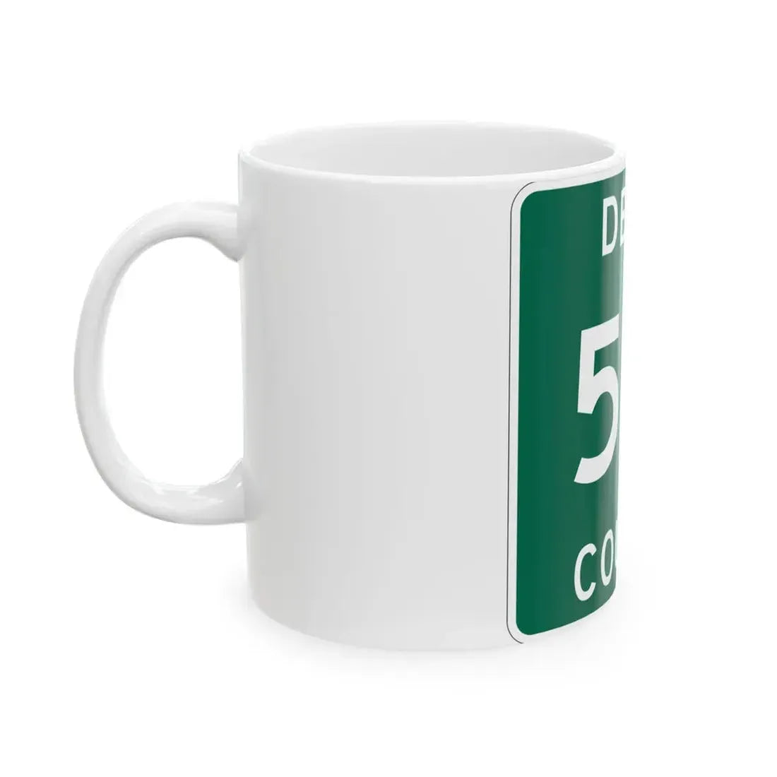 Michigan 517 Delta County (Michigan) (Road Sign) White Coffee Mug - Go Mug Yourself