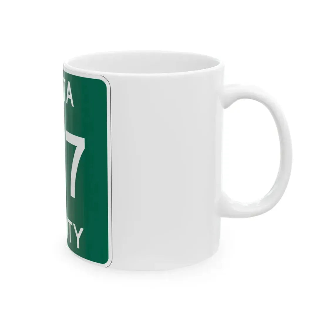 Michigan 517 Delta County (Michigan) (Road Sign) White Coffee Mug - Go Mug Yourself