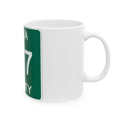 Michigan 517 Delta County (Michigan) (Road Sign) White Coffee Mug - Go Mug Yourself