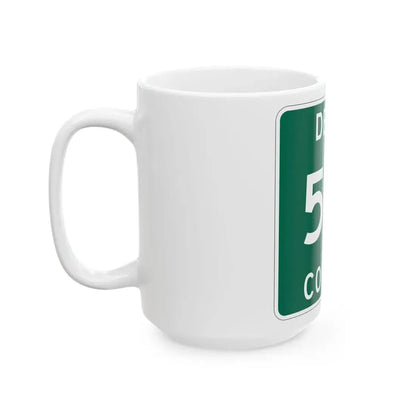 Michigan 517 Delta County (Michigan) (Road Sign) White Coffee Mug - Go Mug Yourself