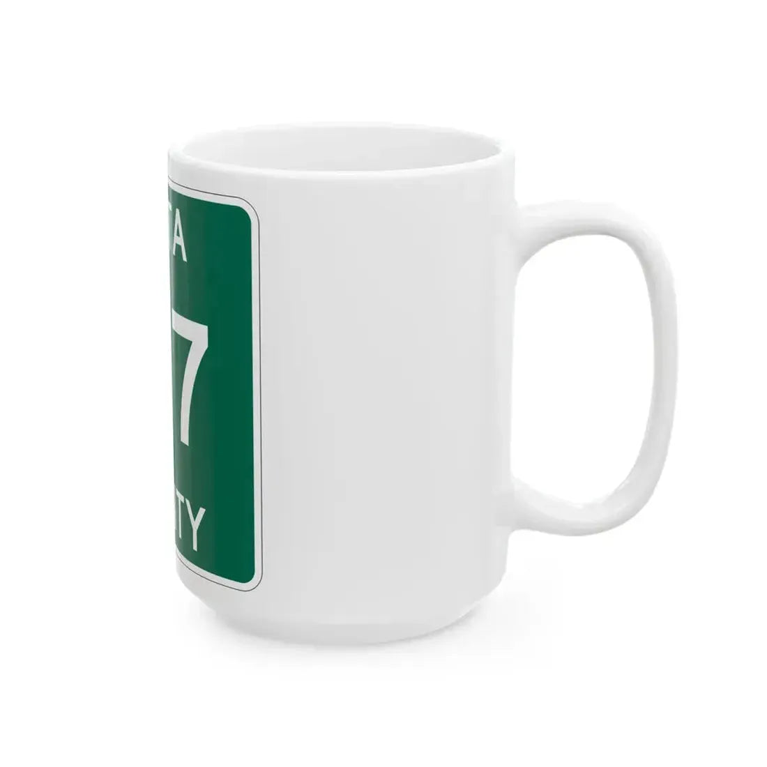 Michigan 517 Delta County (Michigan) (Road Sign) White Coffee Mug - Go Mug Yourself