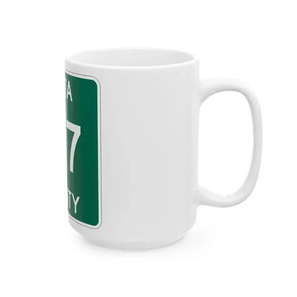 Michigan 517 Delta County (Michigan) (Road Sign) White Coffee Mug - Go Mug Yourself