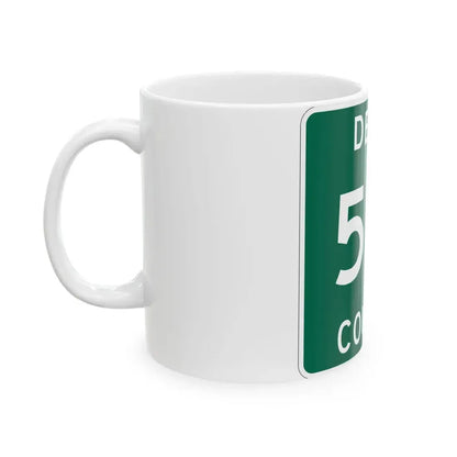 Michigan 519 Delta County (Michigan) (Road Sign) White Coffee Mug - Go Mug Yourself