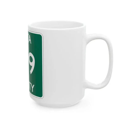 Michigan 519 Delta County (Michigan) (Road Sign) White Coffee Mug - Go Mug Yourself