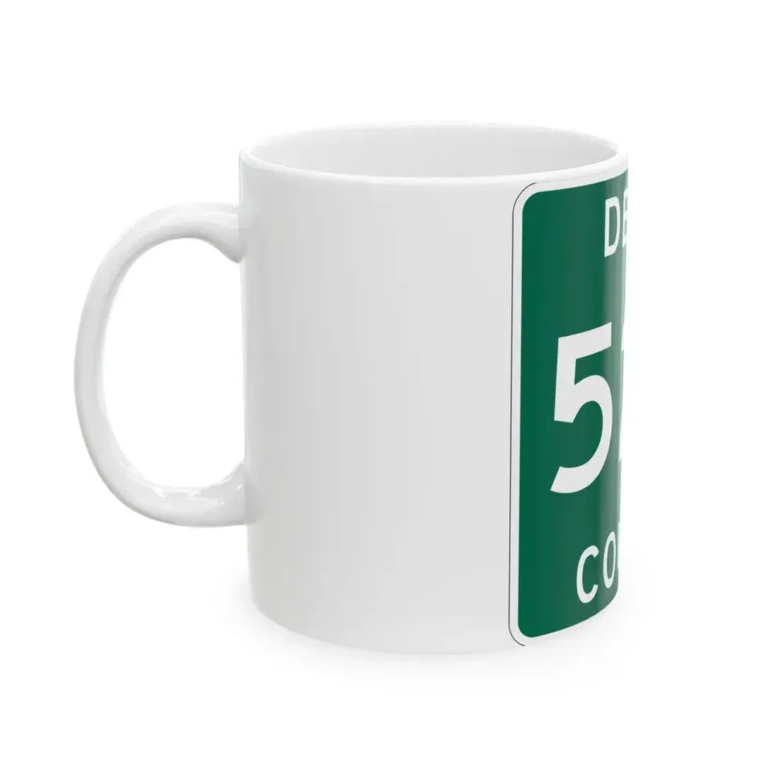 Michigan 523 Delta County (Michigan) (Road Sign) White Coffee Mug - Go Mug Yourself
