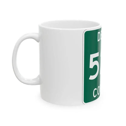 Michigan 523 Delta County (Michigan) (Road Sign) White Coffee Mug - Go Mug Yourself