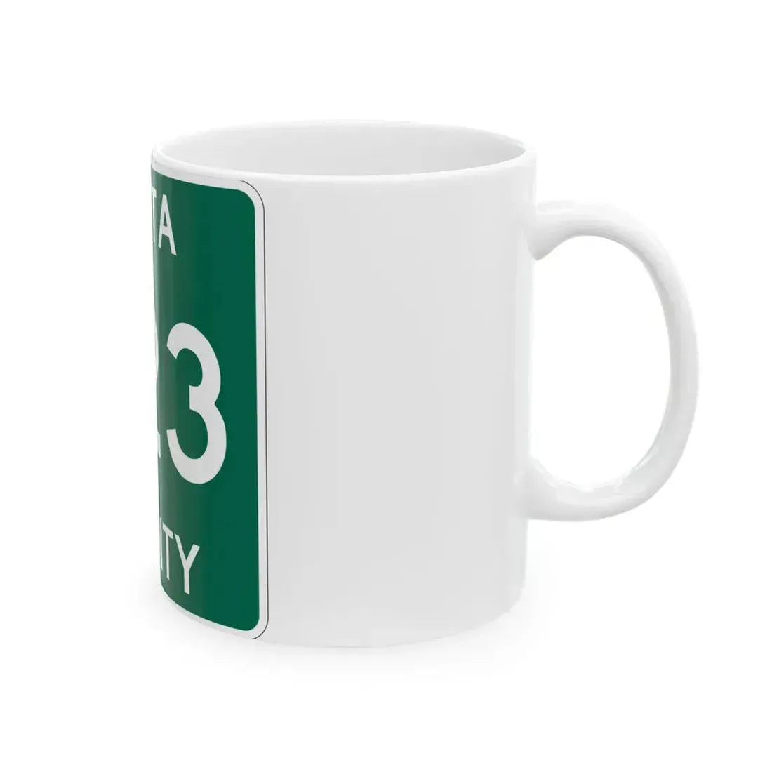 Michigan 523 Delta County (Michigan) (Road Sign) White Coffee Mug - Go Mug Yourself