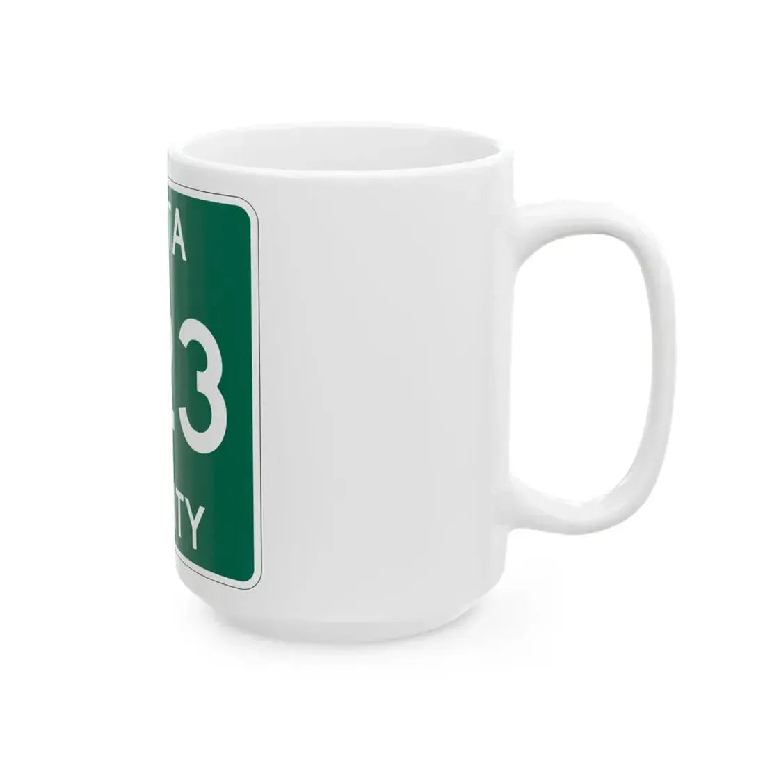 Michigan 523 Delta County (Michigan) (Road Sign) White Coffee Mug - Go Mug Yourself