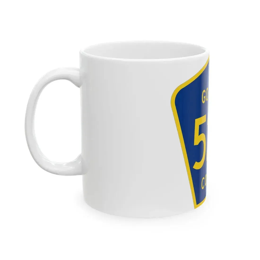 Michigan 523 Gogebic County (Michigan) (Road Sign) White Coffee Mug - Go Mug Yourself