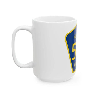 Michigan 523 Gogebic County (Michigan) (Road Sign) White Coffee Mug - Go Mug Yourself