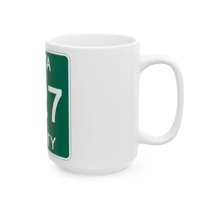 Michigan 527 Delta County (Michigan) (Road Sign) White Coffee Mug - Go Mug Yourself