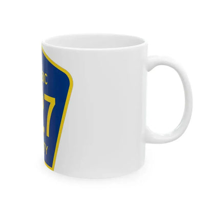 Michigan 527 Gogebic County (Michigan) (Road Sign) White Coffee Mug - Go Mug Yourself