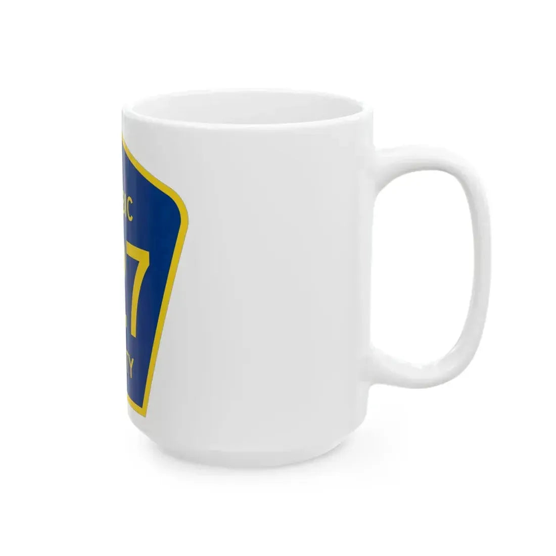 Michigan 527 Gogebic County (Michigan) (Road Sign) White Coffee Mug - Go Mug Yourself