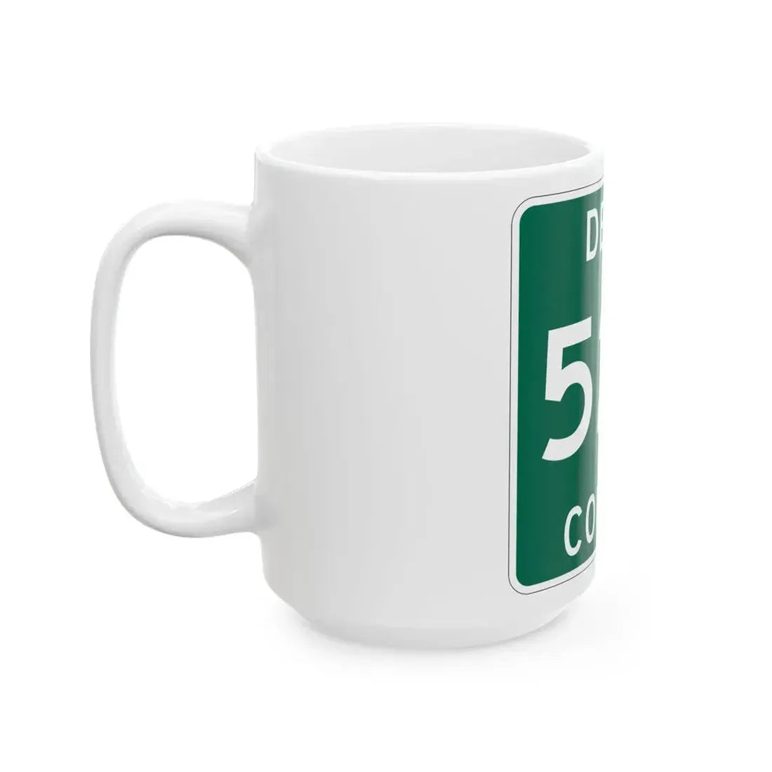Michigan 529 Delta County (Michigan) (Road Sign) White Coffee Mug - Go Mug Yourself