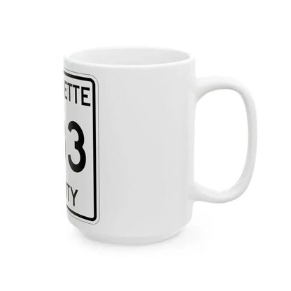 Michigan 533 Marquette County (Michigan) (Road Sign) White Coffee Mug - Go Mug Yourself