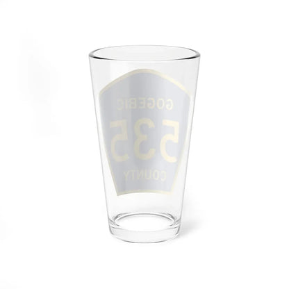 Michigan 535 Gogebic County (Michigan) (Road Sign) Pint Glass 16oz - Go Mug Yourself