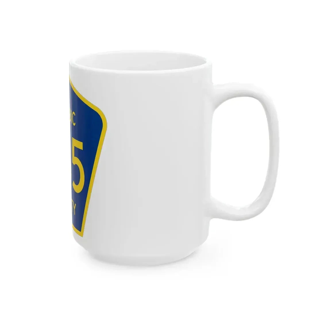 Michigan 535 Gogebic County (Michigan) (Road Sign) White Coffee Mug - Go Mug Yourself