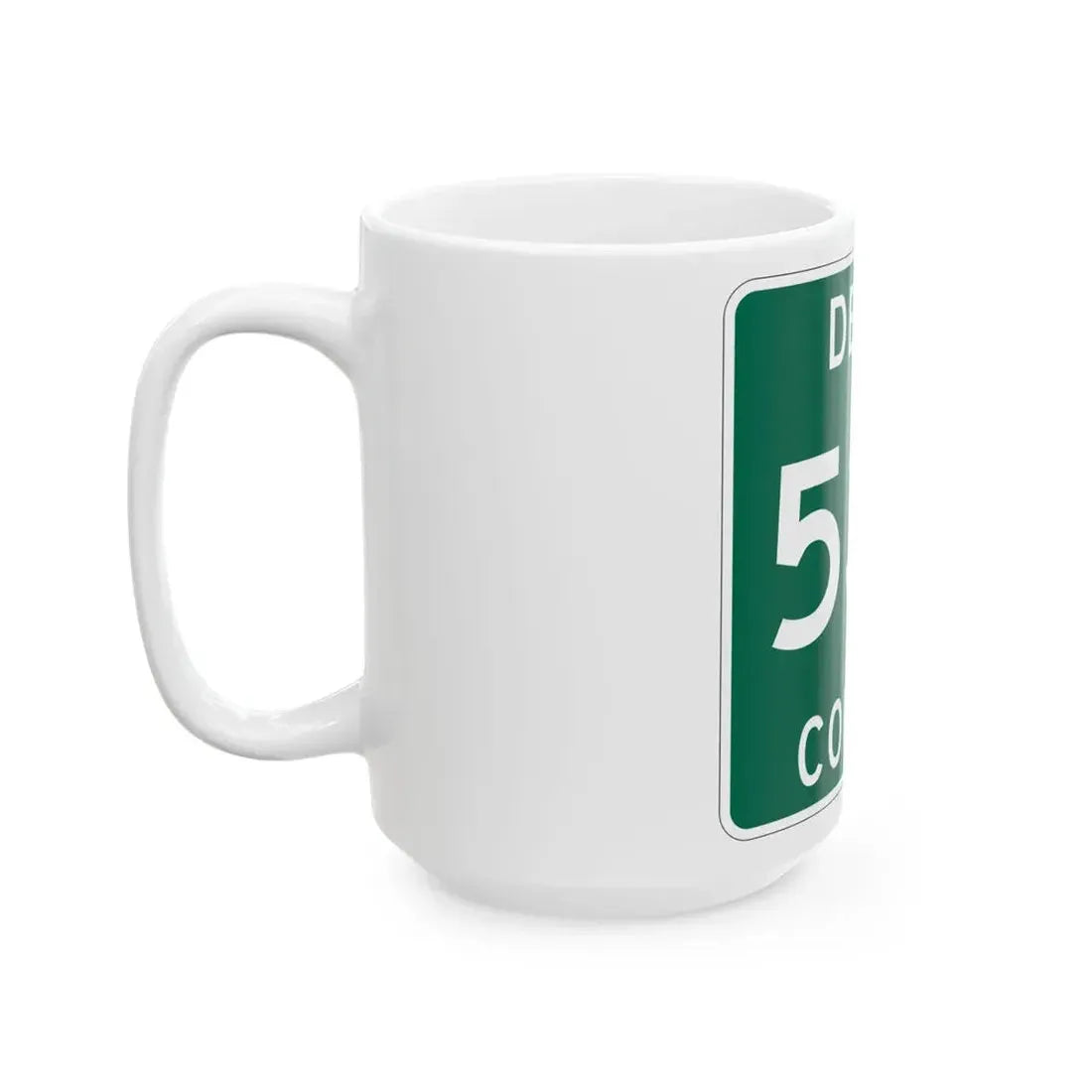 Michigan 537 Delta County (Michigan) (Road Sign) White Coffee Mug - Go Mug Yourself