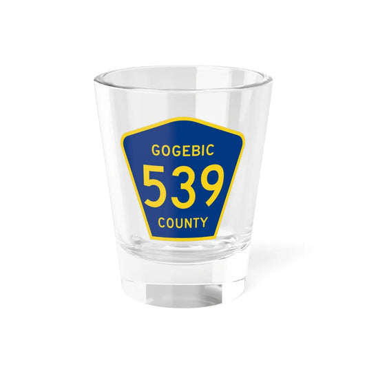 Michigan 539 Gogebic County (Michigan) (Road Sign) Shot Glass 1.5oz 1.5oz - Go Mug Yourself