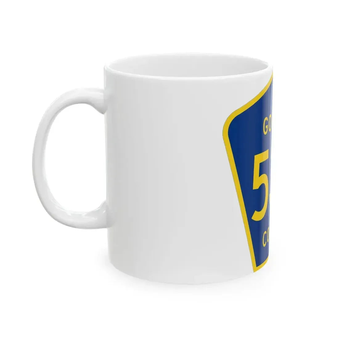 Michigan 539 Gogebic County (Michigan) (Road Sign) White Coffee Mug - Go Mug Yourself