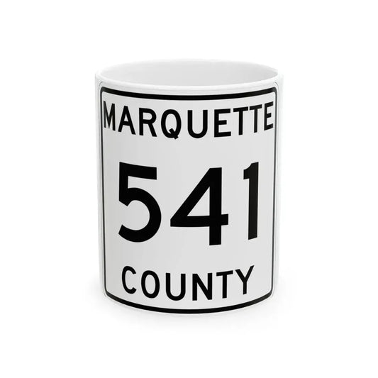 Michigan 541 Marquette County (Michigan) (Road Sign) White Coffee Mug 11oz - Go Mug Yourself