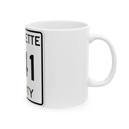 Michigan 541 Marquette County (Michigan) (Road Sign) White Coffee Mug - Go Mug Yourself