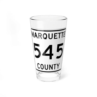 Michigan 545 Marquette County (Michigan) (Road Sign) Pint Glass 16oz 16oz - Go Mug Yourself