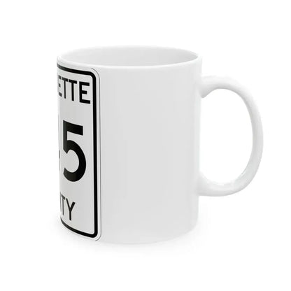 Michigan 545 Marquette County (Michigan) (Road Sign) White Coffee Mug - Go Mug Yourself