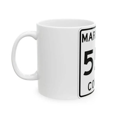Michigan 550 Marquette County (Michigan) (Road Sign) White Coffee Mug - Go Mug Yourself