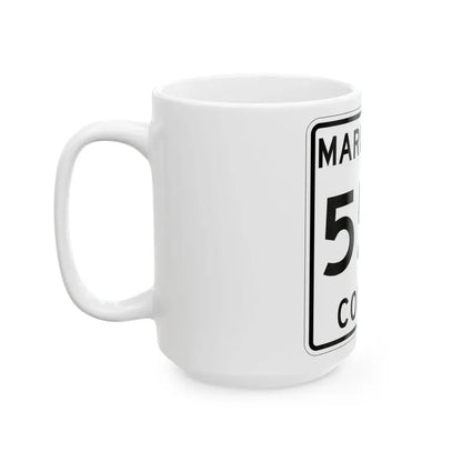Michigan 550 Marquette County (Michigan) (Road Sign) White Coffee Mug - Go Mug Yourself