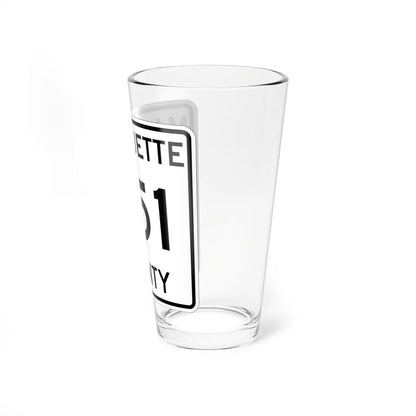 Michigan 551 Marquette County (Michigan) (Road Sign) Pint Glss 16oz - Go Mug Yourself