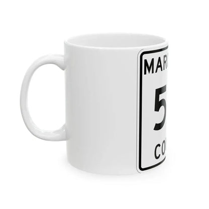 Michigan 551 Marquette County (Michigan) (Road Sign) White Coffee Mug - Go Mug Yourself