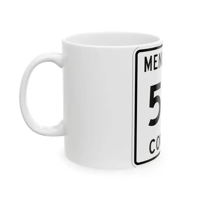 Michigan 551 Menominee County (Michigan) (Road Sign) White Coffee Mug - Go Mug Yourself