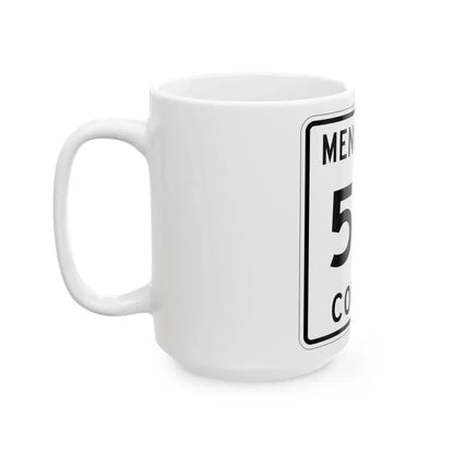 Michigan 551 Menominee County (Michigan) (Road Sign) White Coffee Mug - Go Mug Yourself