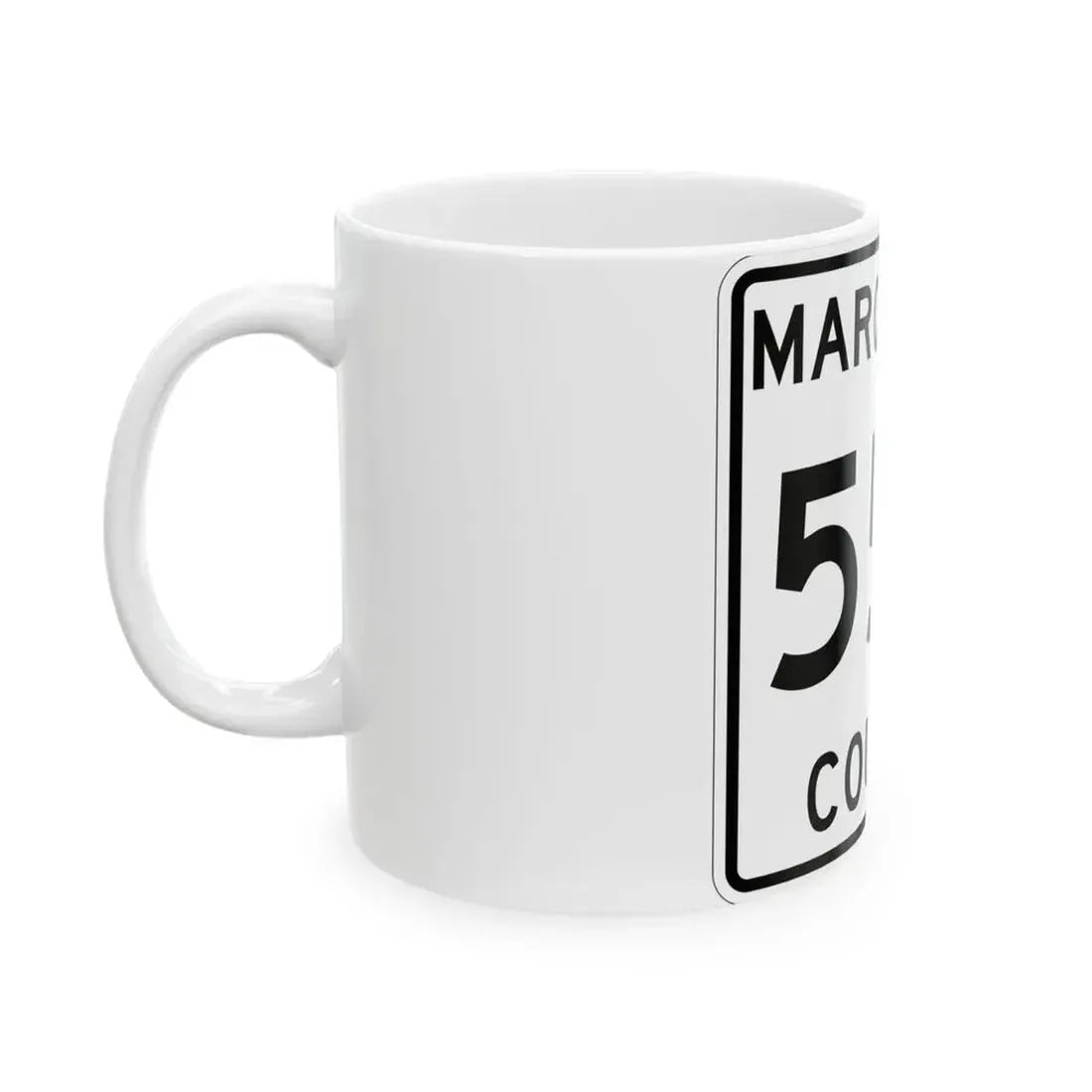 Michigan 553 Marquette County (Michigan) (Road Sign) White Coffee Mug - Go Mug Yourself
