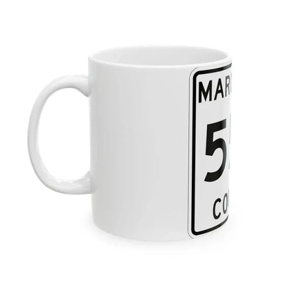Michigan 557 Marquette County (Michigan) (Road Sign) White Coffee Mug - Go Mug Yourself