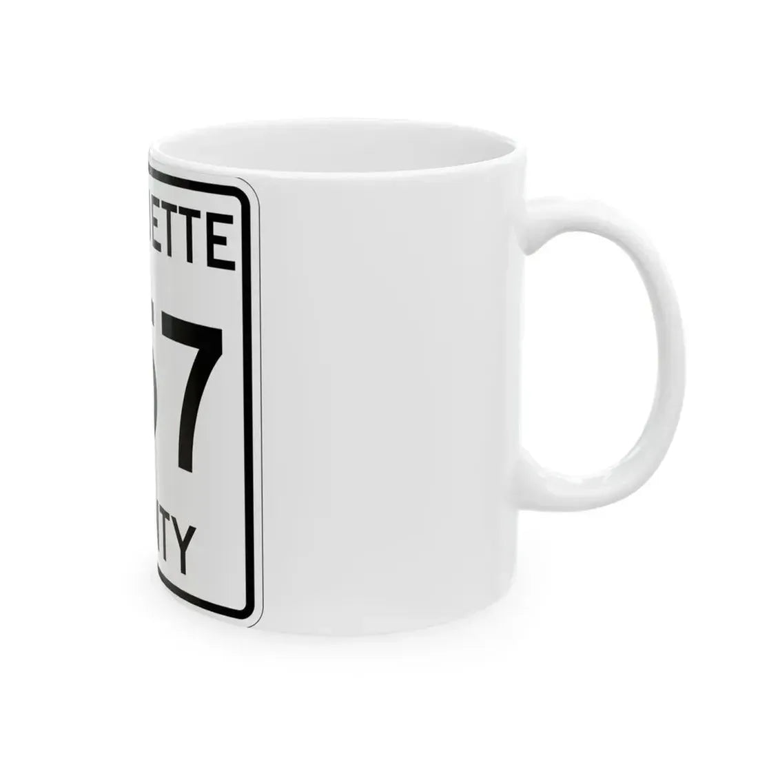 Michigan 557 Marquette County (Michigan) (Road Sign) White Coffee Mug - Go Mug Yourself