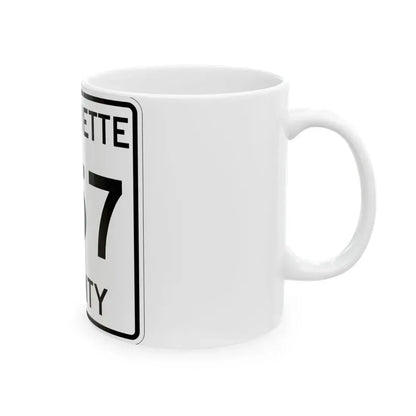 Michigan 557 Marquette County (Michigan) (Road Sign) White Coffee Mug - Go Mug Yourself