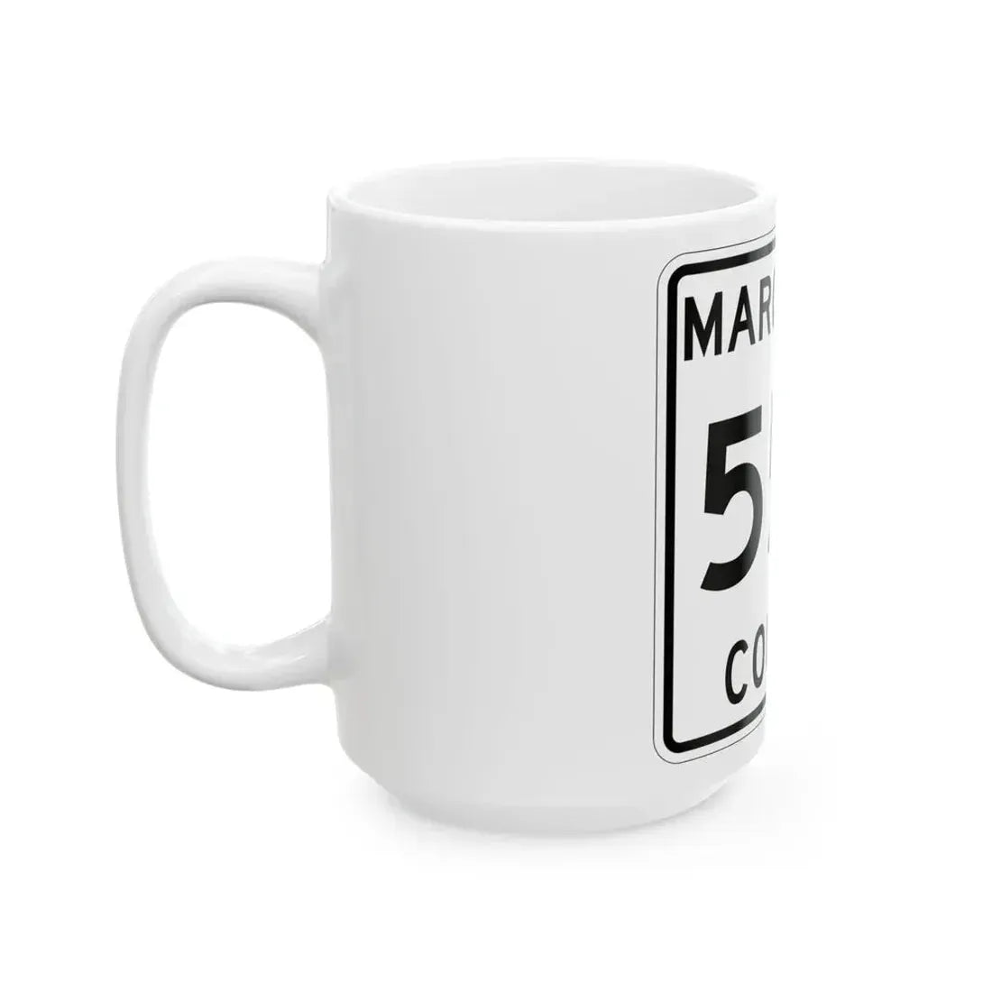 Michigan 557 Marquette County (Michigan) (Road Sign) White Coffee Mug - Go Mug Yourself