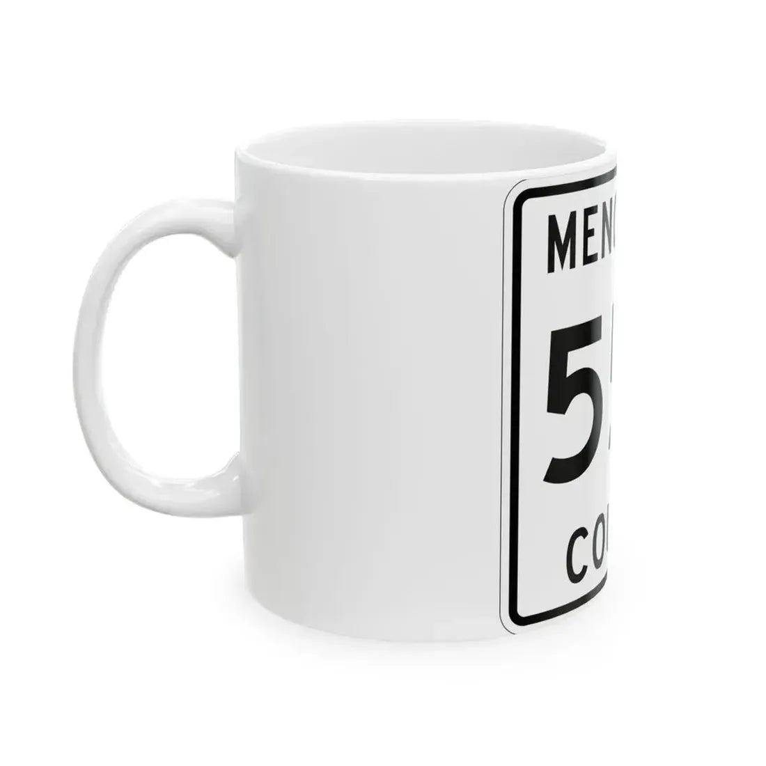 Michigan 557 Menominee County (Michigan) (Road Sign) White Coffee Mug - Go Mug Yourself