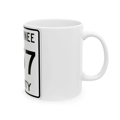 Michigan 557 Menominee County (Michigan) (Road Sign) White Coffee Mug - Go Mug Yourself