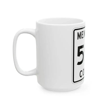 Michigan 557 Menominee County (Michigan) (Road Sign) White Coffee Mug - Go Mug Yourself