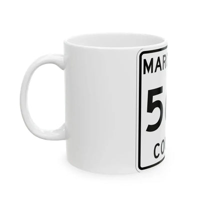 Michigan 560 Marquette County (Michigan) (Road Sign) White Coffee Mug - Go Mug Yourself