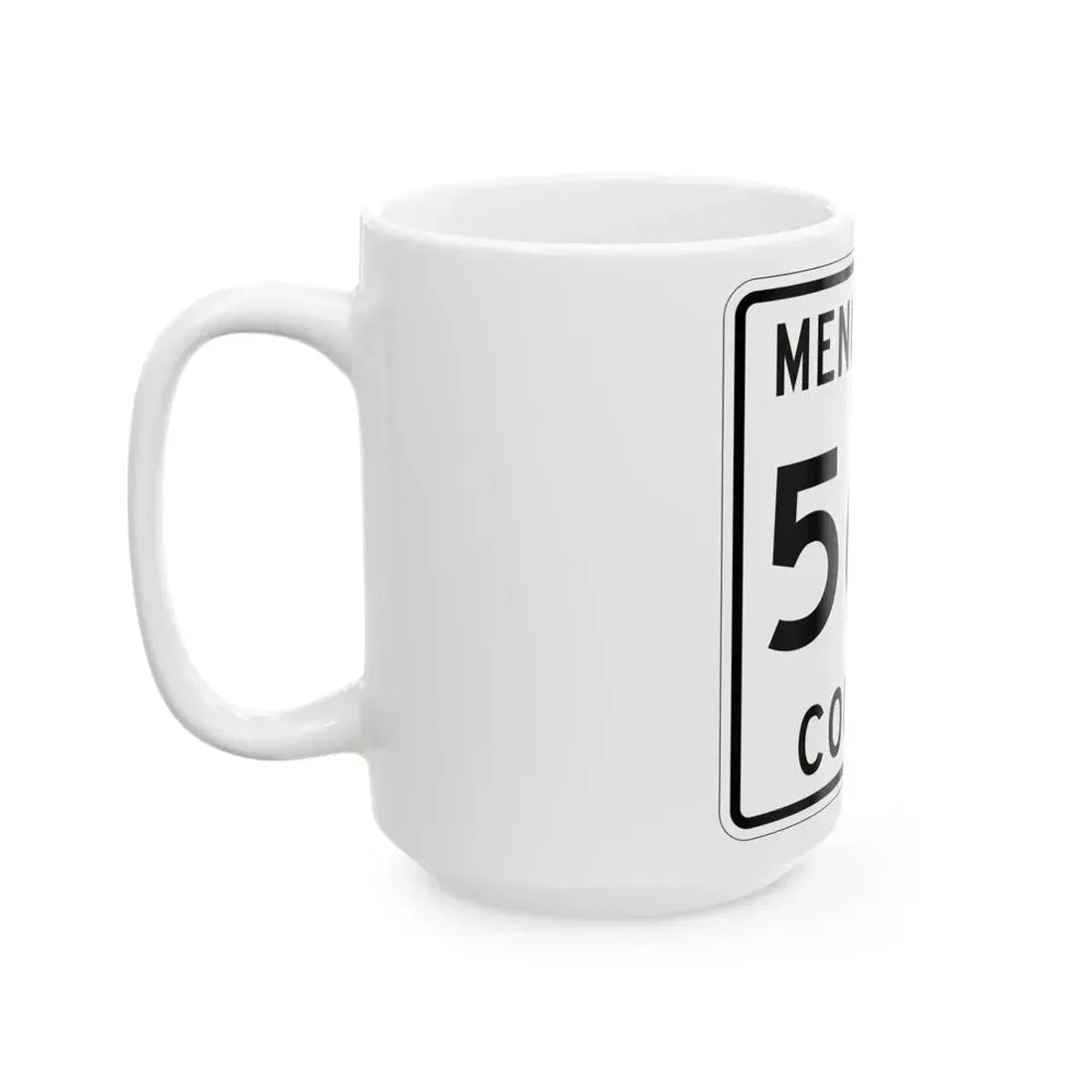 Michigan 563 Menominee County (Michigan) (Road Sign) White Coffee Mug - Go Mug Yourself